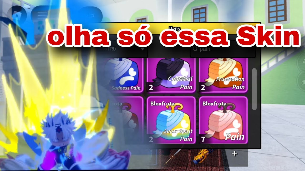 Usei todas SKINS DA PAIN DO BLOXFRUITS 