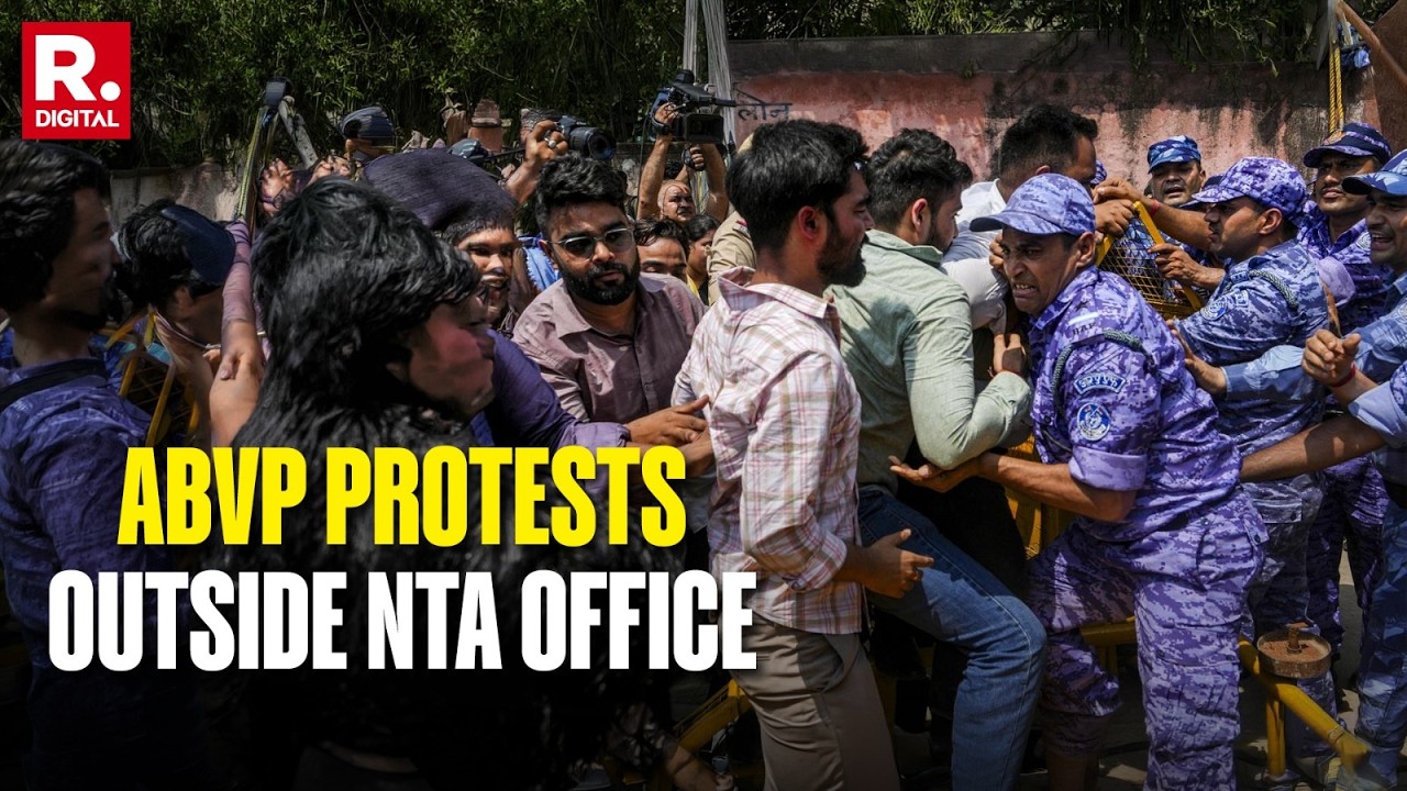 NEET UG 2026 Cancellation: ABVP Workers Protest Outside NTA Office After Exam Scam Gets Exposed