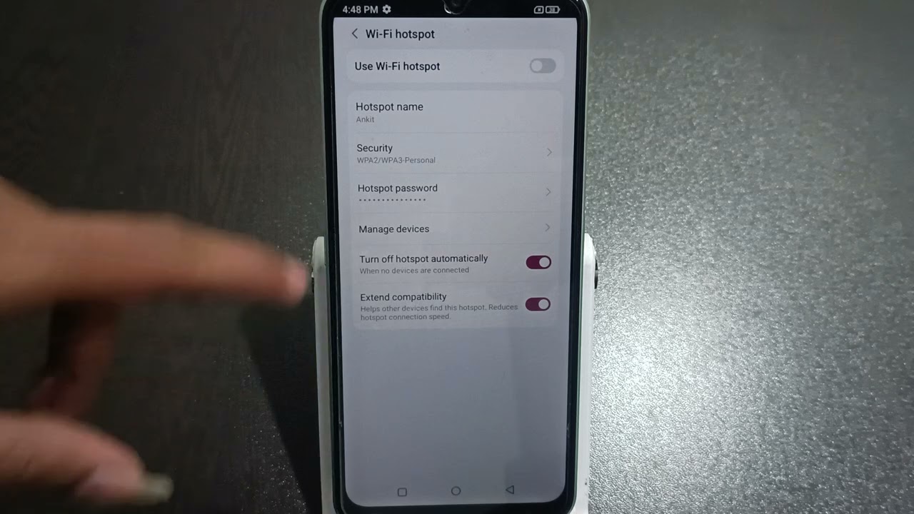how to change hotspot password lava blaze 5g device