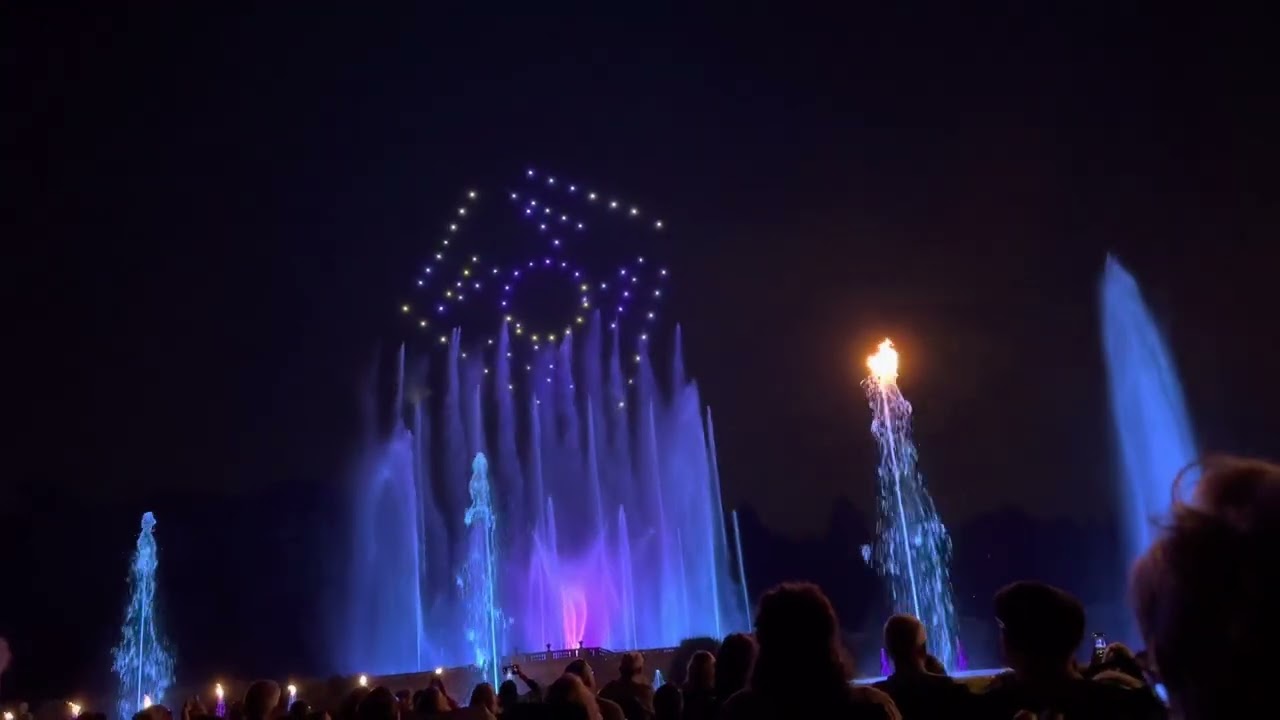 Longwood Gardens drone and fountain show 2