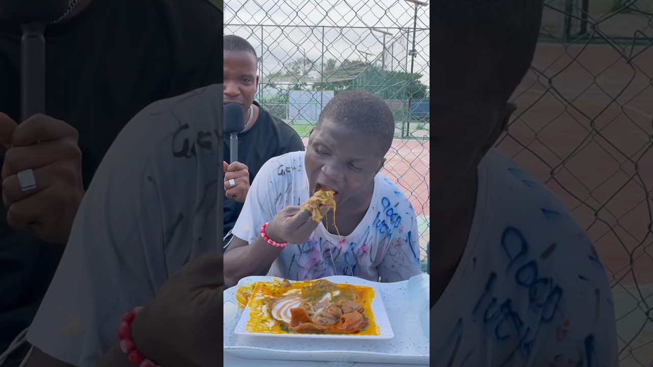 Fastest ever 🔥 Amala and Ewedu street food challenge #foodchallenge #food