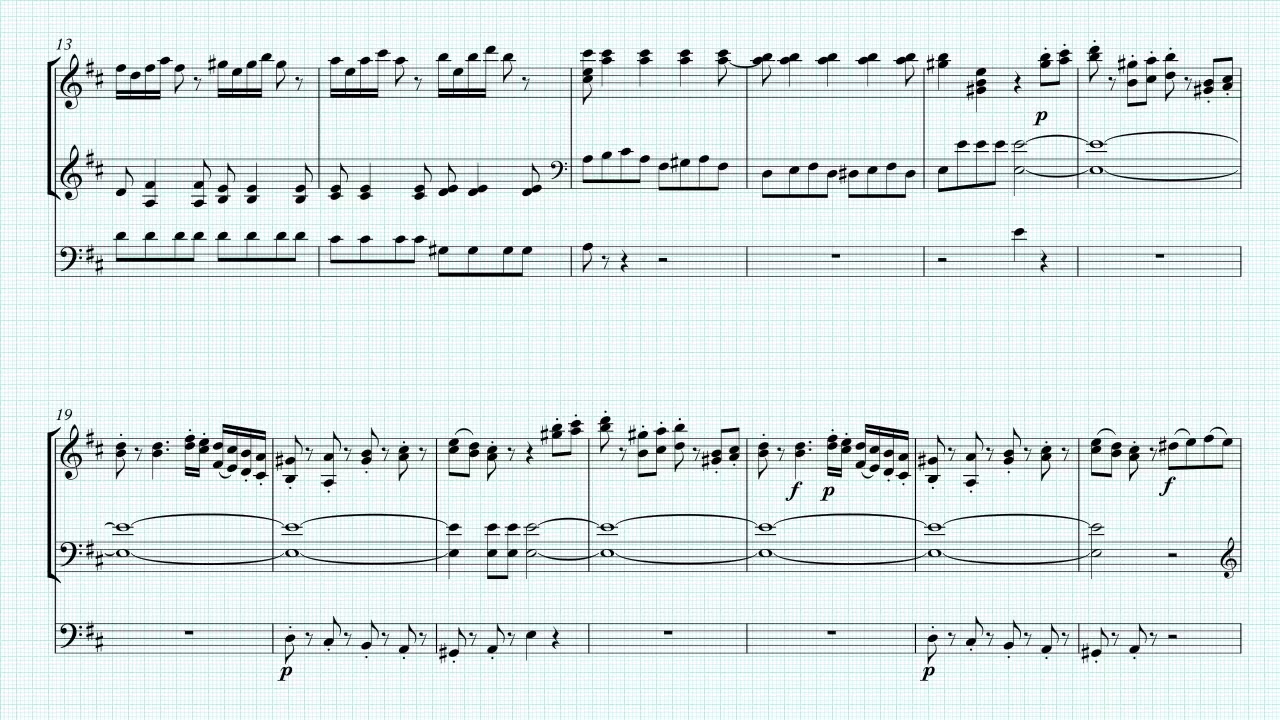 W. A. Mozart: KV 245: Church Sonata No. 13, arr. for solo organ