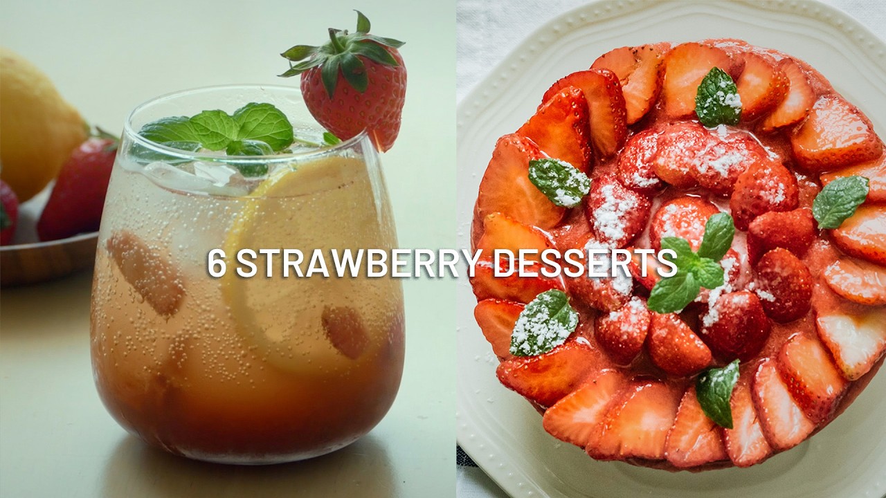 Strawberry Season at Home 🍓 6 Easy Desserts | Silent Vlog / Slow Living