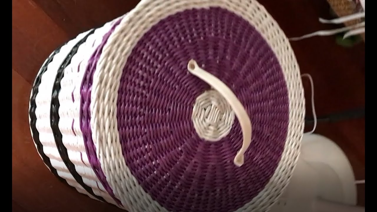 Cesto para la ropa con papel reciclado. 3º parte. Tapa