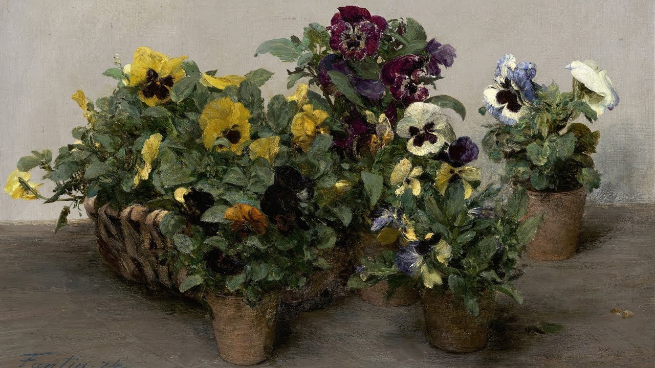 4K Vintage Floral Art | Moody Pansies for Your Aesthetic Space