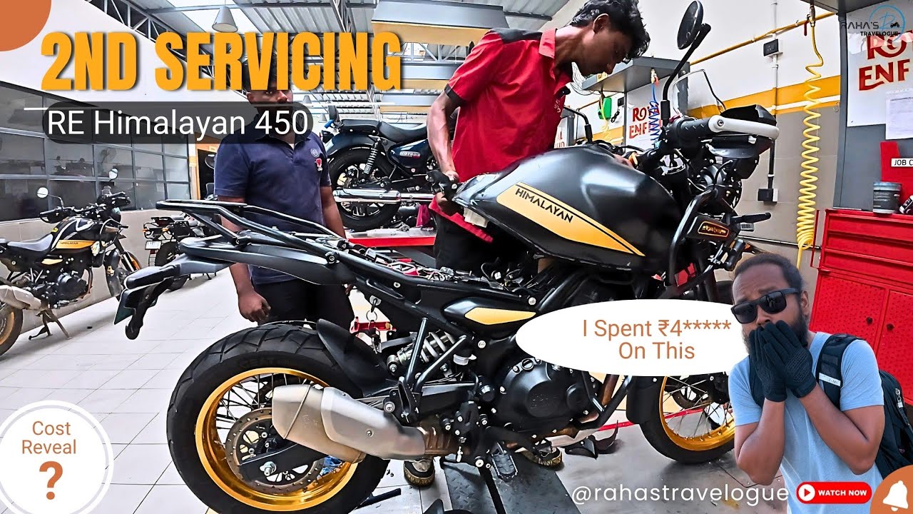 Royal Enfield Himalayan 450 Second Service ⚙️🛠️🏍️ – Full Experience & Review | Raha's Travelogue