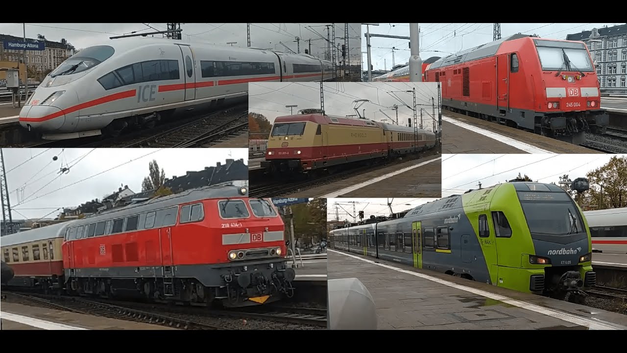 [05.11.2023] Züge im Kopfbahnhof Altona mit AKE Rheingold BR 101 und BR 218 nach Sylt