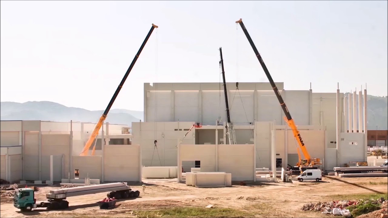 estructuras y cerramientos prefabricados de hormigón de PRETERSA PRENAVISA para ASPLA