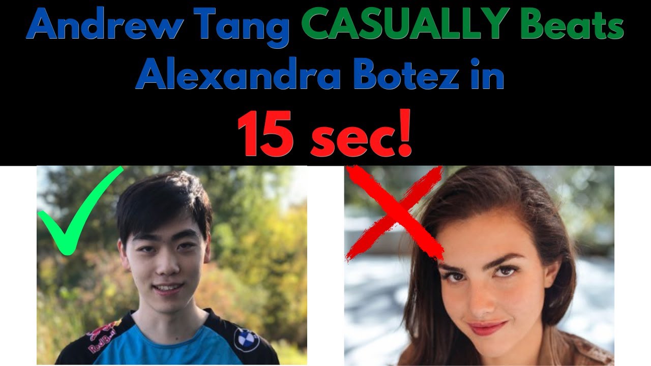 Andrew Tang CASUALLY pokonuje Alexandrę Botez w odcinku &bdquo;15 sekund&rdquo;!