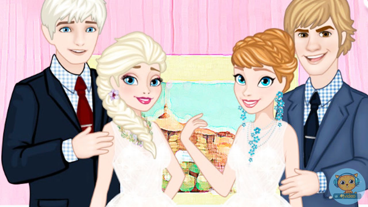Frozen Sisters Wedding Party - game video for kids and girls - 4jvideo