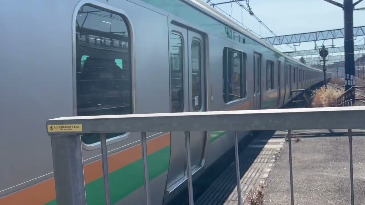 東海道線古河行き　大船駅高速入線シーン