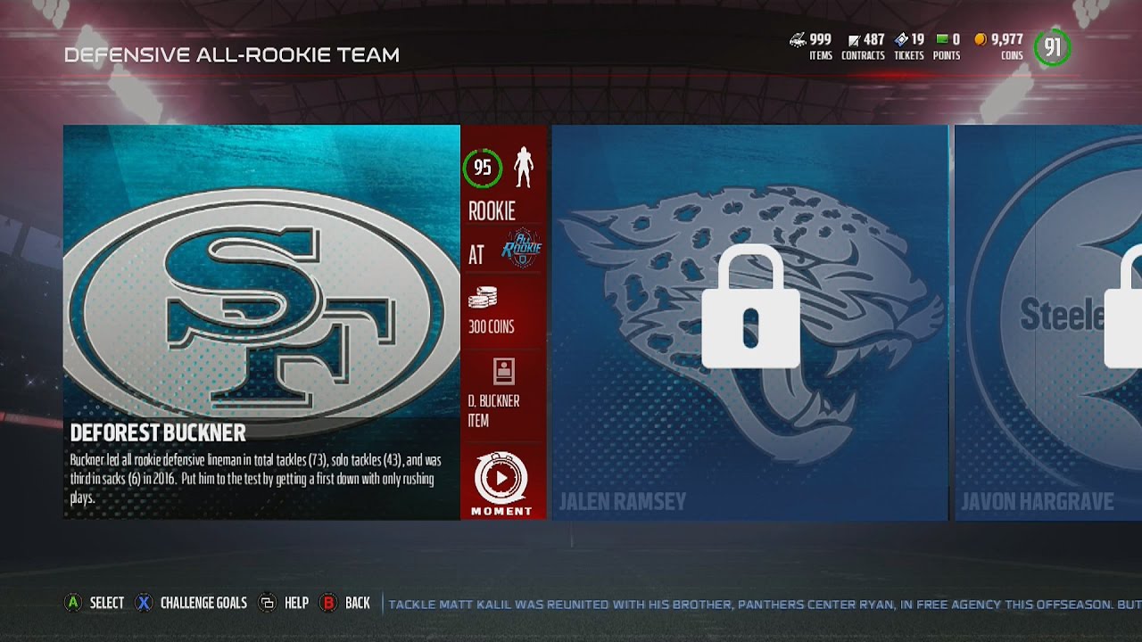 Madden NFL 17 | MUT All-Rookie Challenge | Defensive All-Rookie Team Challenge #1 | Deforest Buckner