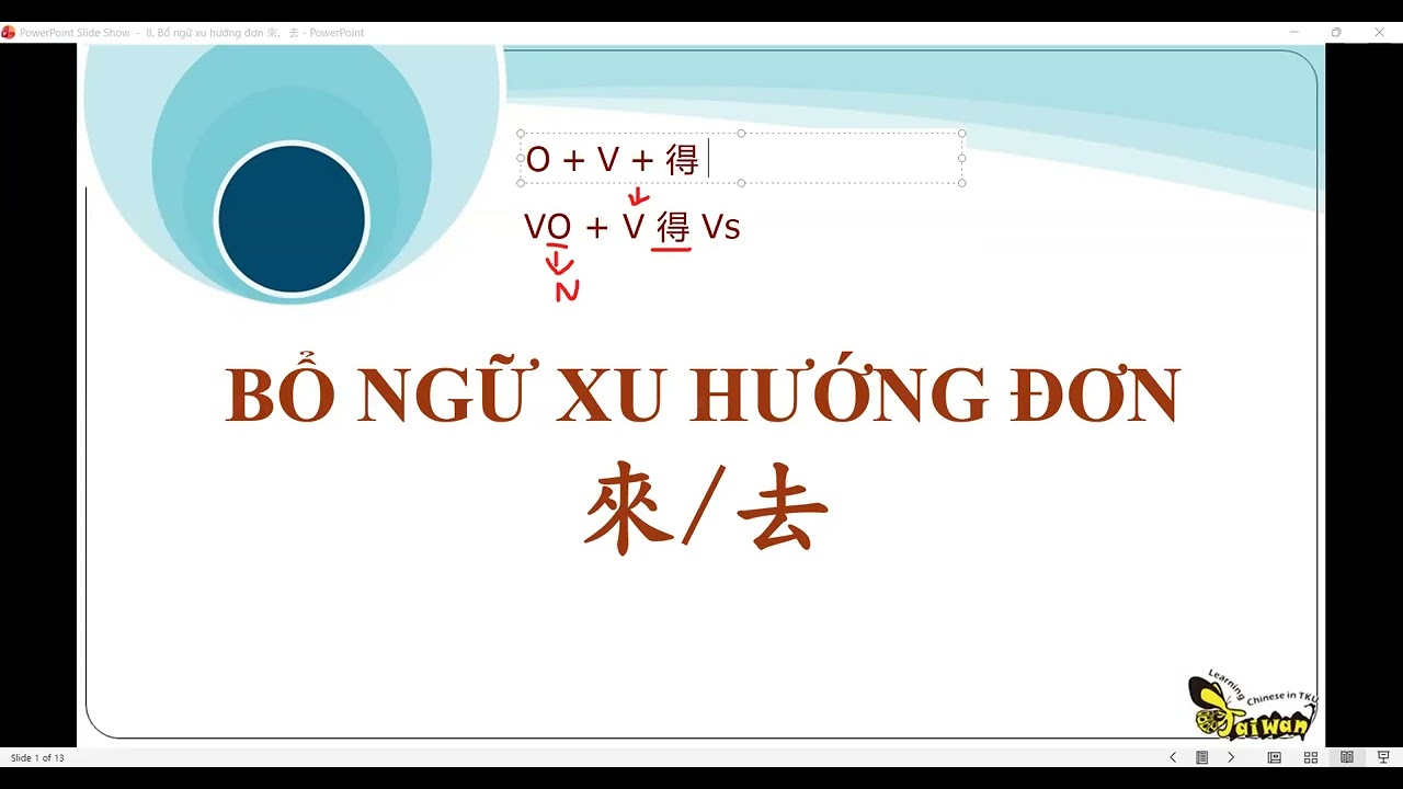 A1 - Buổi 20 - 6K3 - bổ ngữ xu hướng đơn