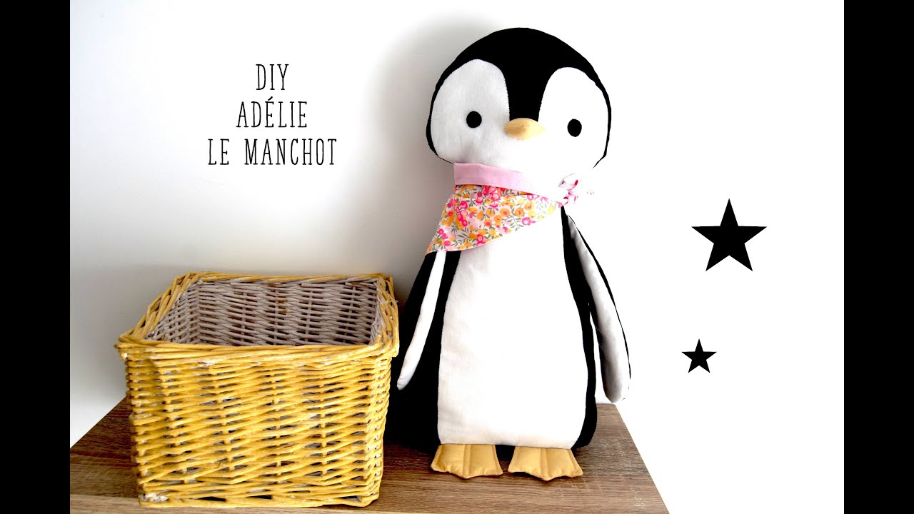 Coudre Adélie le manchot, tuto couture peluche