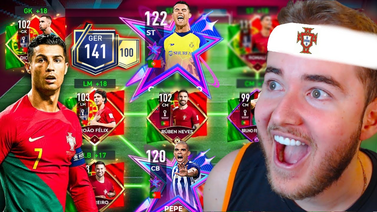 🔴🟢SELEÇÃO DE PORTUGAL PRO GRINGO🔴🟢3 BILHÕES DE COINS VALE ESSE TIME NO FIFA MOBILE 23