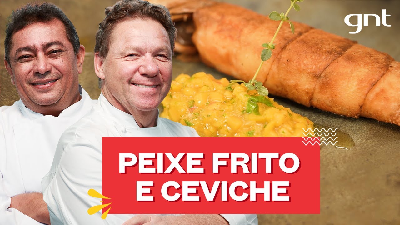 Salmonete com escama de batata e ceviche de manga | Claude Troisgros e Batista | Que Marravilha
