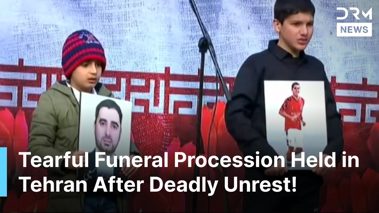 JUST IN: Mourners Hold Funeral Procession Outside Tehran University After Iran Unrest | AQ1Z