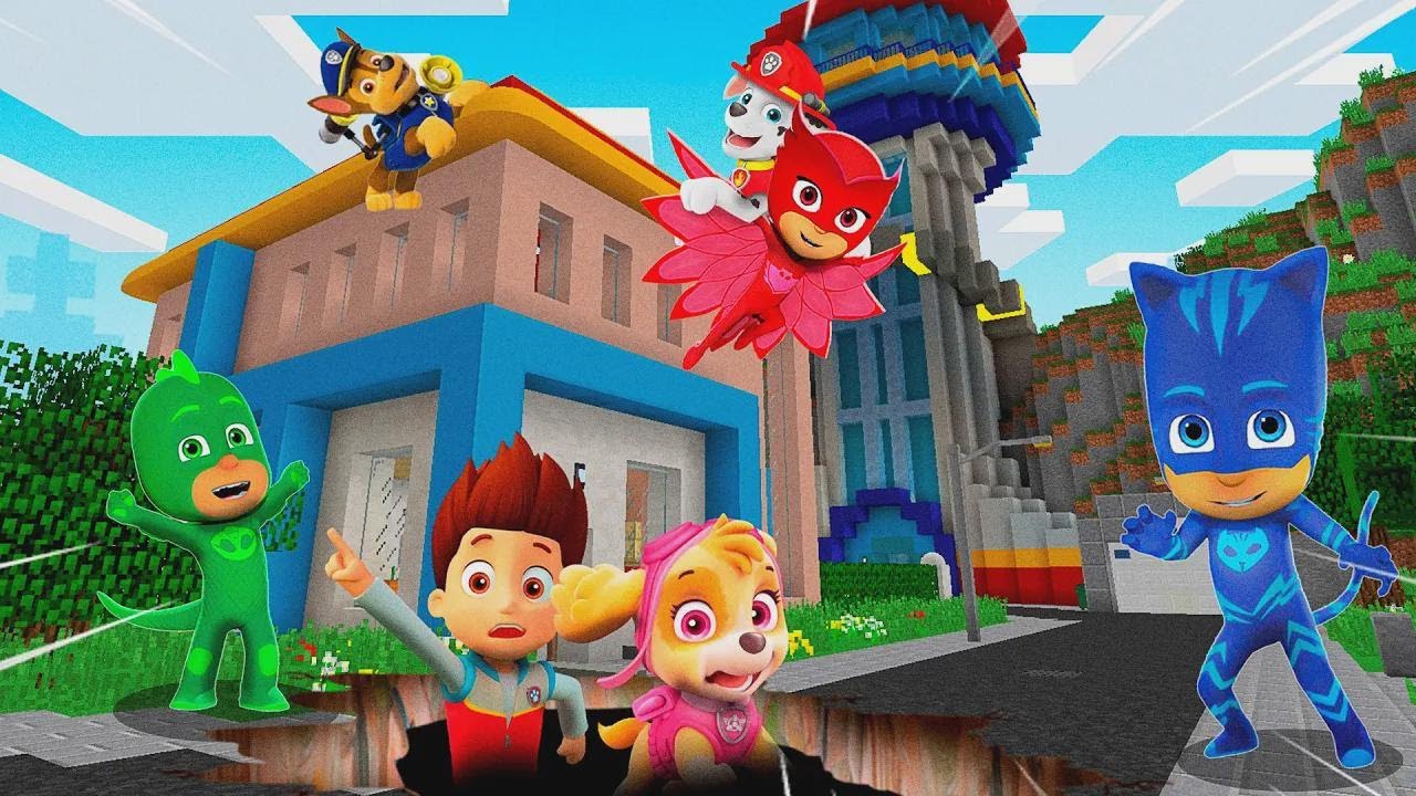 PJ Masks Save Paw Patrol in Minecraft—You Won't Believe What Happens!
