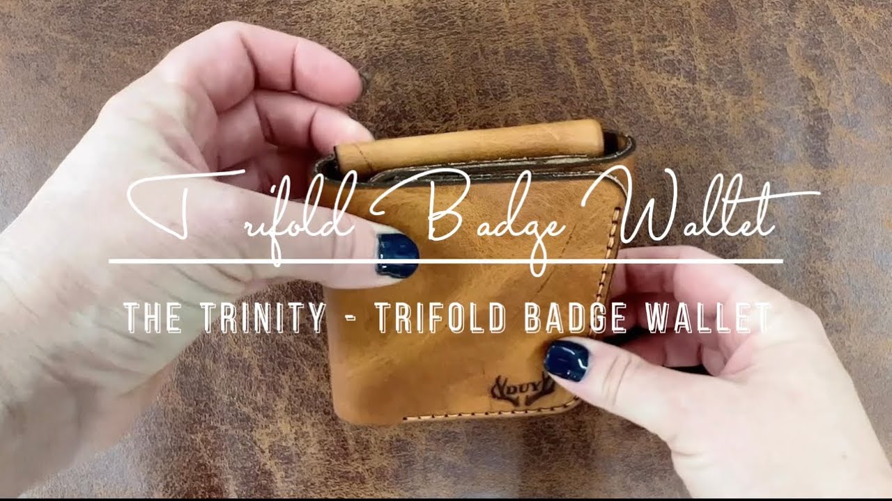 Trifold Badge Wallet from Bull Sheath Leather wallets. Police Badge Wallet, Law Enforcement Officer.