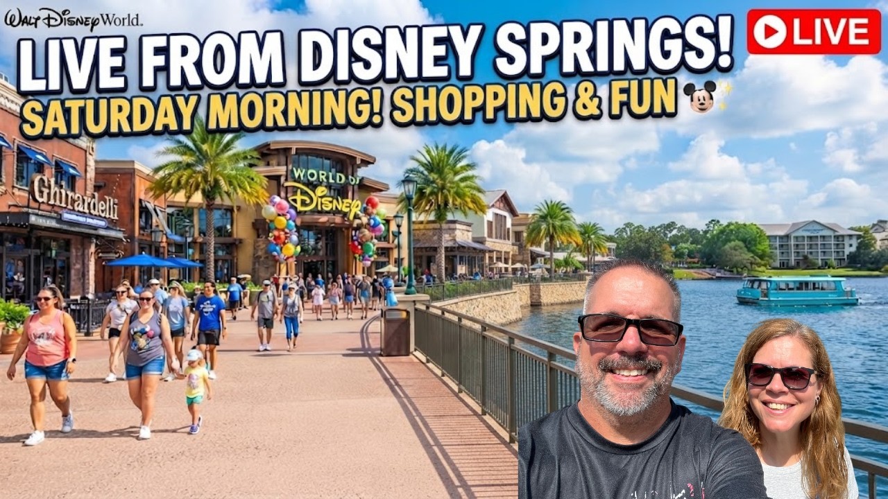 🔴 ПРЯМОЙ ЭФИР: из Disney Springs: шопинг, перекусы и субботнее веселье! 🛍️✨