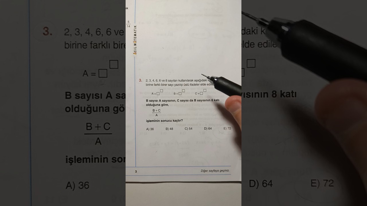 Öğrenci gözünden çerezlik TYT Matematik soru çözümü  