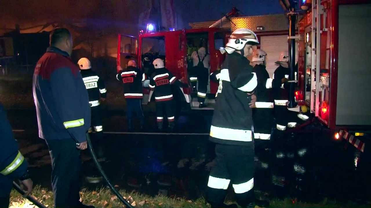 Pożar marketu Bricomarche w Wągrowcu