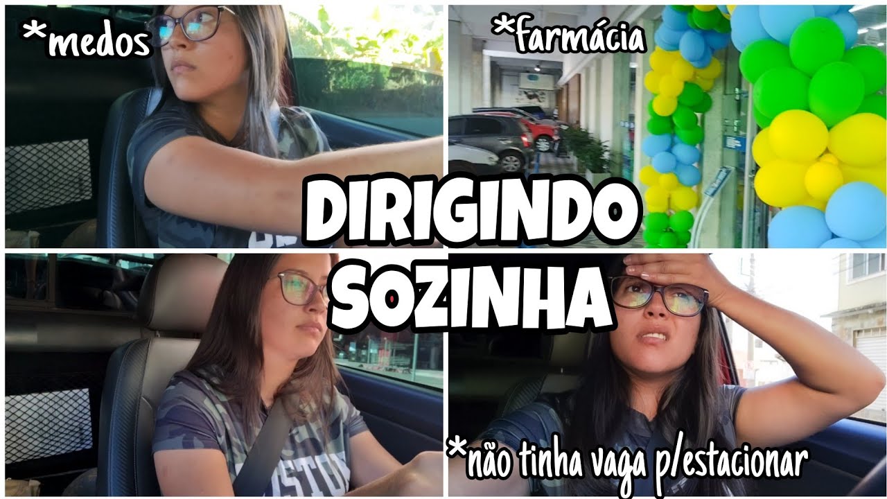 PERDENDO O MEDO DE DIRIGIR SOZINHA | Fui até a farmácia 🚙