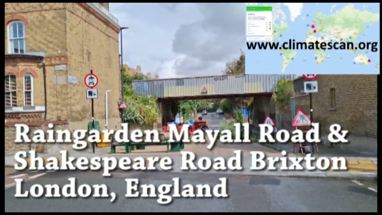 Raingarden Mayall Road and Shakespeare Road Brixton London, England
