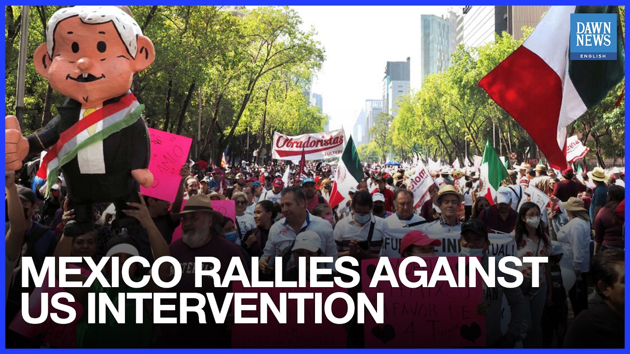Hundreds March in Mexico City to Protest US Intervention in Latin America, Demand Release of Maduro