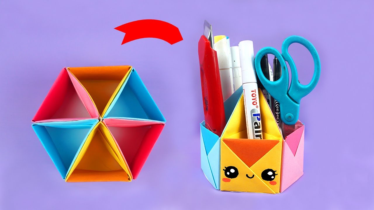 Stiftehalter selber machen - Stiftehalter basteln - Basteln mit papier |  DIY Bastelideen