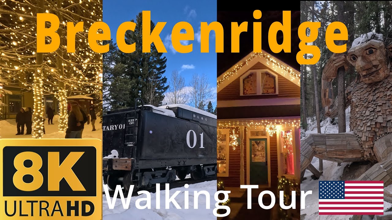 Walking Tour Breckenridge Colorado Merry Christmas 2024 8k