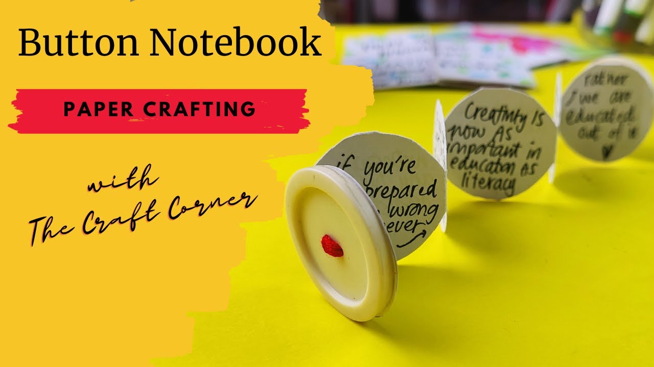 Make a miniature button notebook with the craft corner