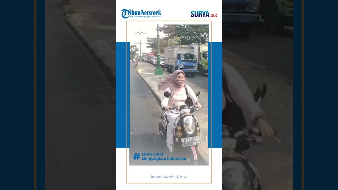 Para Pemotor Nekat Lawan Arah hingga Tak Takut Tabrak Mobil yang Melaju