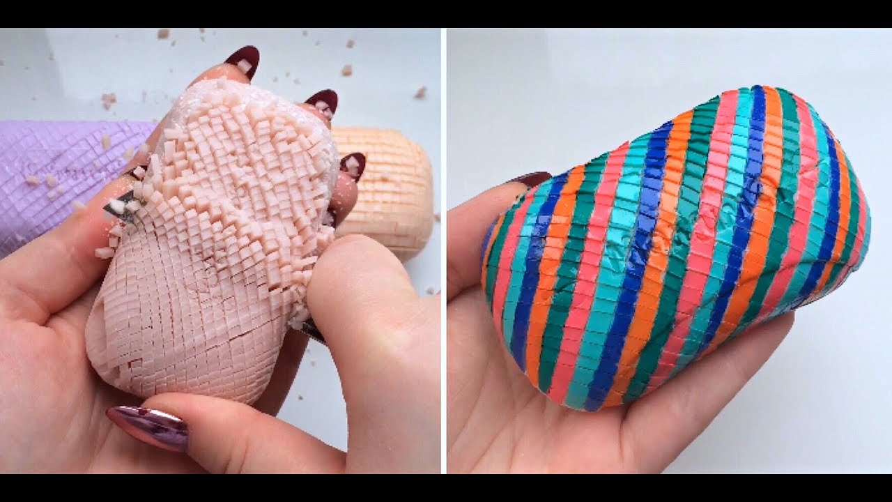 DRY SOAPS CUBES / ASMR soap cutting / хрустящие кубики / АСМР МЫЛО