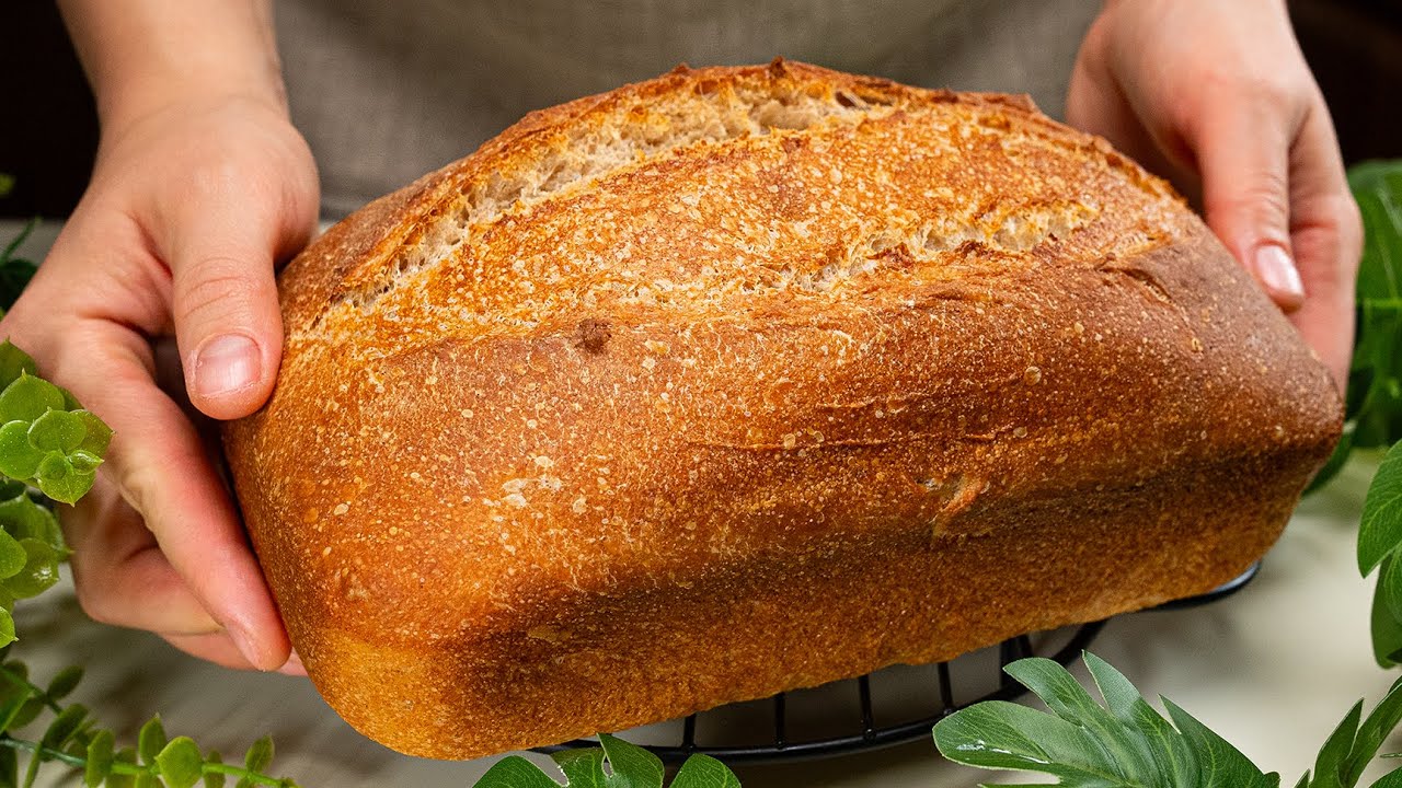 This Bread Stays Fresh for a Week! 🥖 Crispy Outside, Soft Inside – Just Mix, Rest & Bake