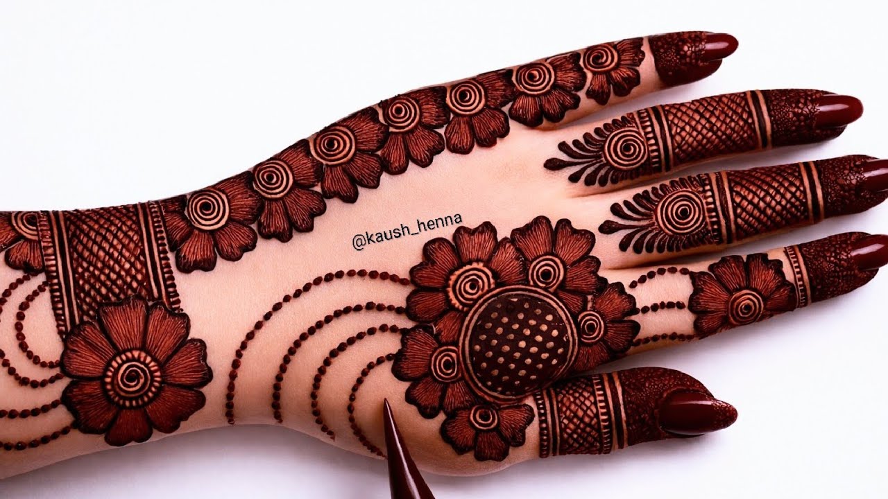Very simple unique style mehndi design for back hand|new easy mehndi design 2025 | mehandi designs|