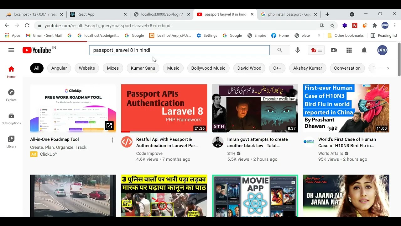 Passport Authentication in Laravel  React REST API in Laravel   Registration in React JS