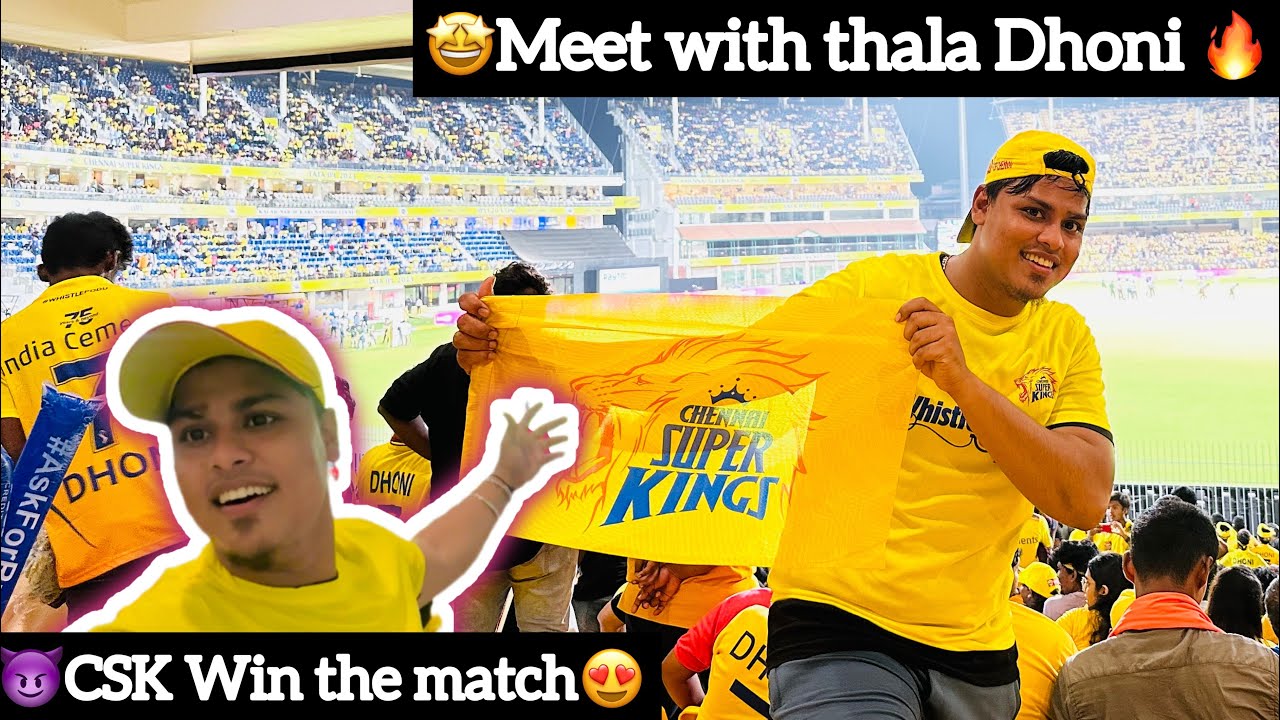 😍Meet With Thala Dhoni🔥|🤩First time visit CSK match in stadium😱|Ajees | Ajsquad