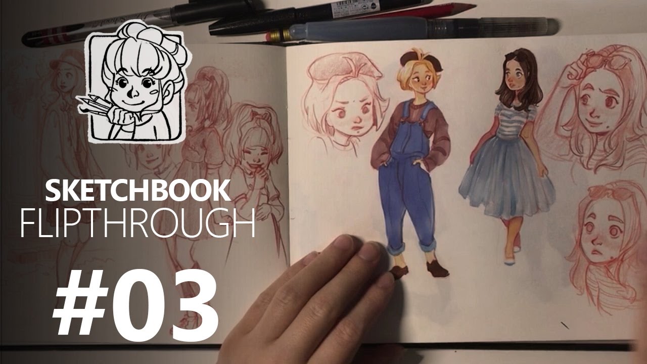 sketchbook flipthrough #3 ,SCHMOEDRAWS #10