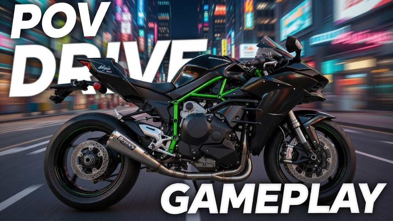 Kawasaki Ninja H2, Traffic Rider Gameplay 