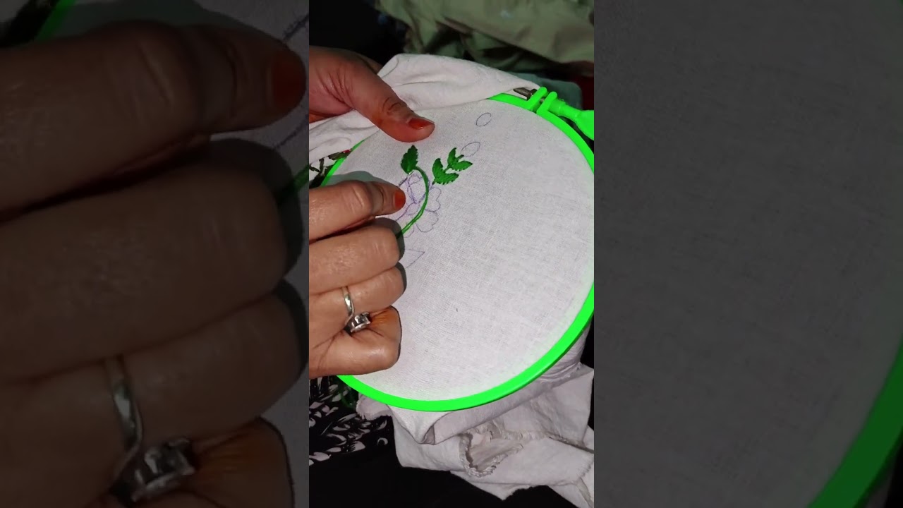Hand embroidery flower design #embroiderylover 