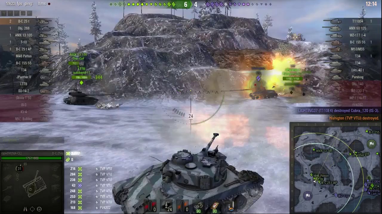 BatChat 25 t 90mm Gameplay | World of Tanks