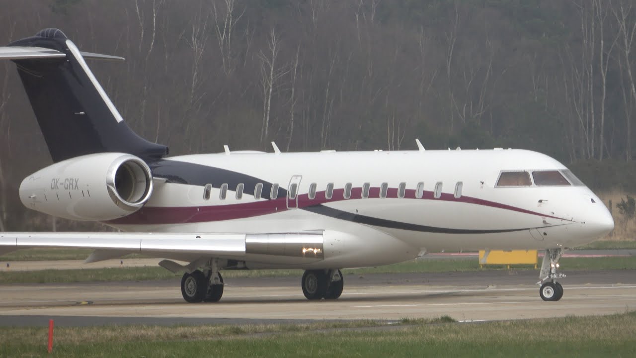 BOMBARDIER GLOBAL 6000. OK-GRX Eclair Aviation. OE-LCD GLOBAL EXPRESS. RWY 06 DEPARTURES. 7/03/24.