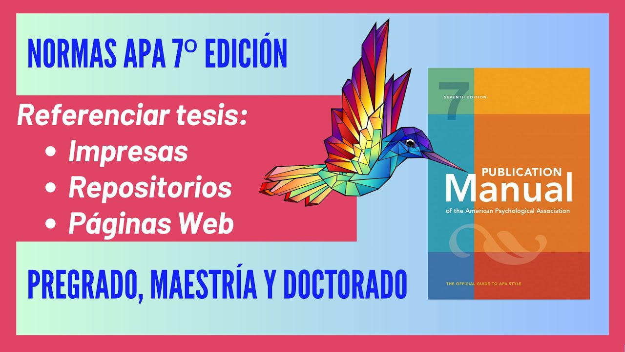Cómo referenciar una tesis de pregrado, maestría o doctorado