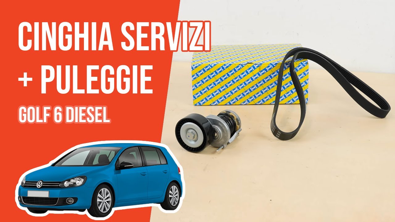 Sostituzione cinghia servizi e puleggie Golf 6 1.6 TDI 🚗