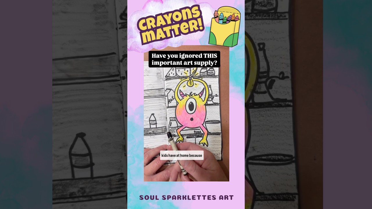 Teach contrast using crayons! #ArtForKids