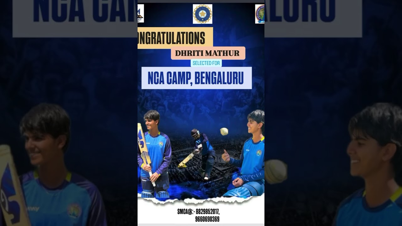 #cricket#selected in#nca#camp#bangalore