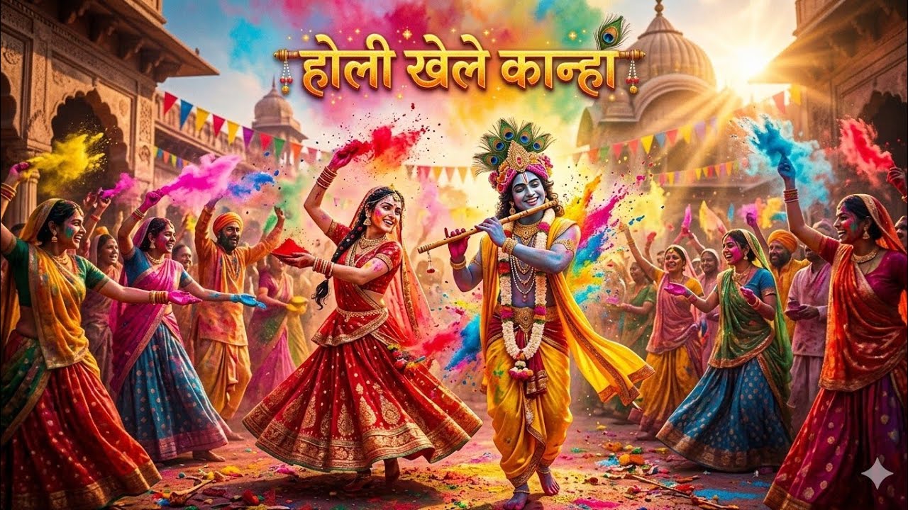 होली खेले कान्हा | Krishna Holi Bhajan | Barsana Gokul Holi Special