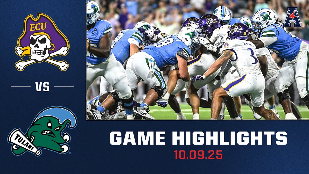 East Carolina vs Tulane Football Highlights | October 9, 2025