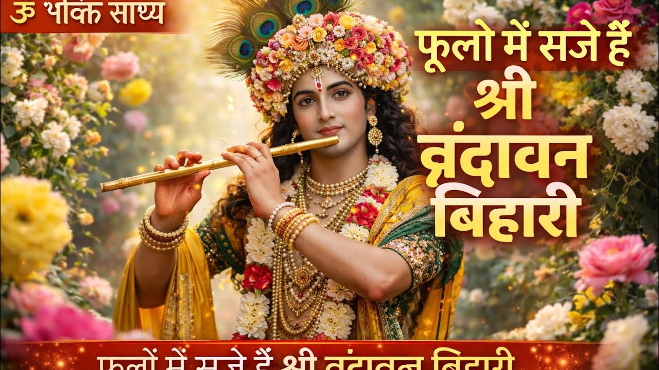 फूलों में सजे हैं श्री वृंदावन बिहारी |मधुर कृष्ण भजन | Phoolon Mein Saje Hain Shri Vrindavan Bihari